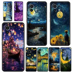 Phone Case For Xiaomi Mi 14 13 12 11 Lite 13T 12T 11x 11T 10T Pro 9T Note 10 Lite Soft Silicone Cover Starry night van gogh