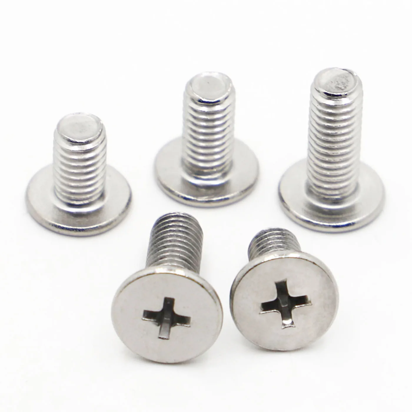 10-50pcs CM Stainless Steel Thin Machine Screw M1.4 M1.6 M2 M2.5 M3 M4 M5 M6 Cross Phillips Flat Wafer Head Laptop Screw Bolt