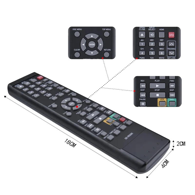 B24B 6X SE-R0295 التحكم عن بعد لتوتوشيبا DVD مسجل فيديو VCR DVR620KU D-VR620 DKVR60KU D-VR610KU DVR610KU D-VR620KU