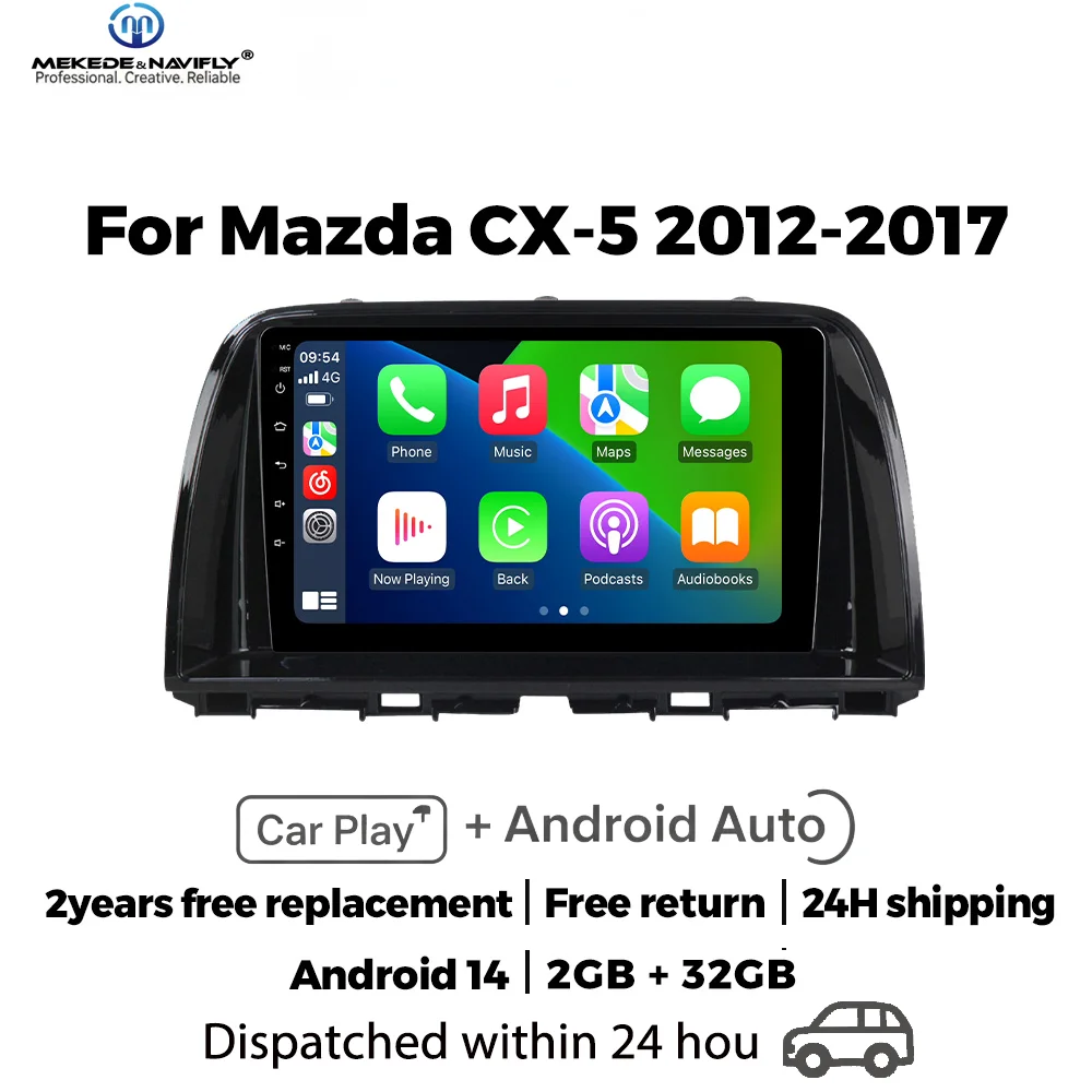 Android 14 Car Radio Carplay GPS MP5 Player For Mazda CX5 CX-5 CX 5 2012-2015 Car Multimedia Player Intelligent car audio system
