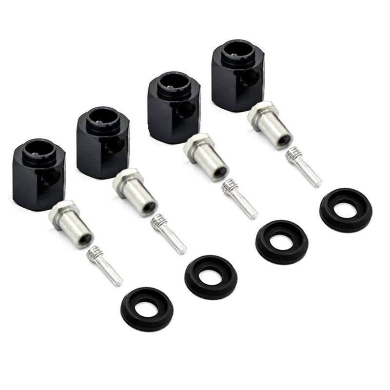 Adaptateur éTendu de Moyeu Hexagonal de Roue en MéTal 4 PièCes 12 MM pour Chenille TéLéCommandéE pour Traxxas TRX4 TRX6