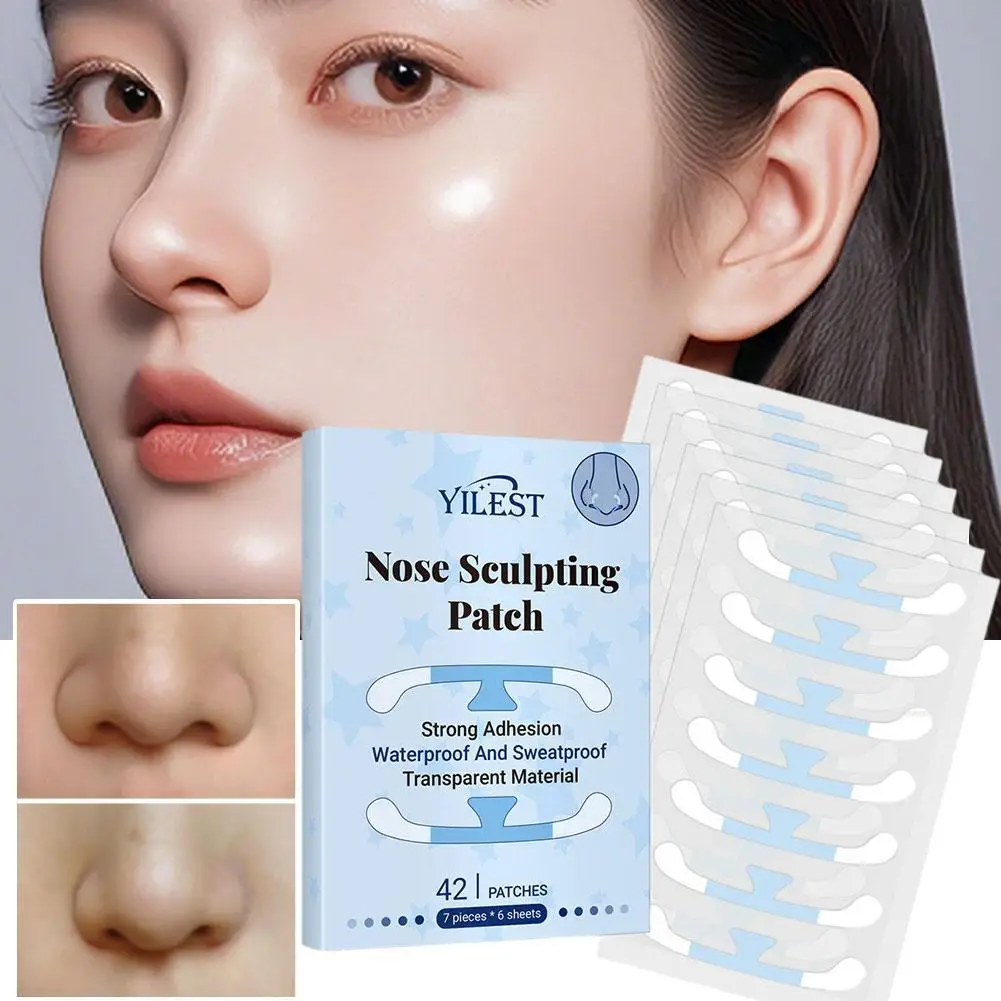 

42pcs Shrinking Nose Wing Stickers Cosplay Nose Shrinking Patch For Shrinking Nose Wings Invisible Beauty Makeup Cosmetics