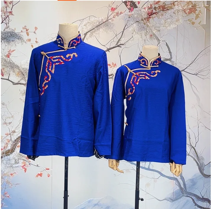 

Ethnic Tibetan Style Dance Button up Shirt Paired With Dance Costumes