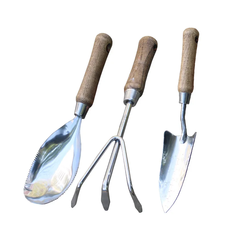 8-Piece Stainless Steel Garden Tool Set With Wood Handle Customizable OEM Multi-Function Tool Set