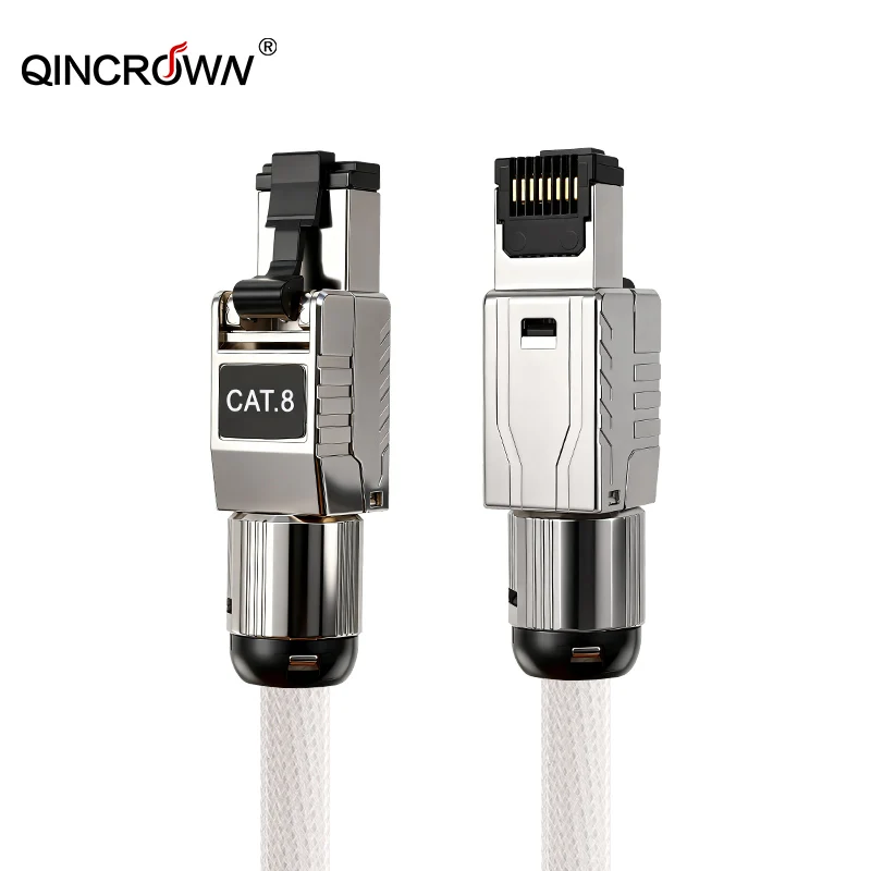 FTP CAT6A CAT7 CAT8 Toolless Modular Plug with 10A Rated Current Copper Contact Material Ethernet Cable for Network Connection