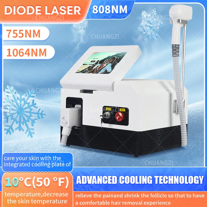 Permanent Painless Hair Removal For Whole Body Beauty 808nm Diode  Laser Equipment