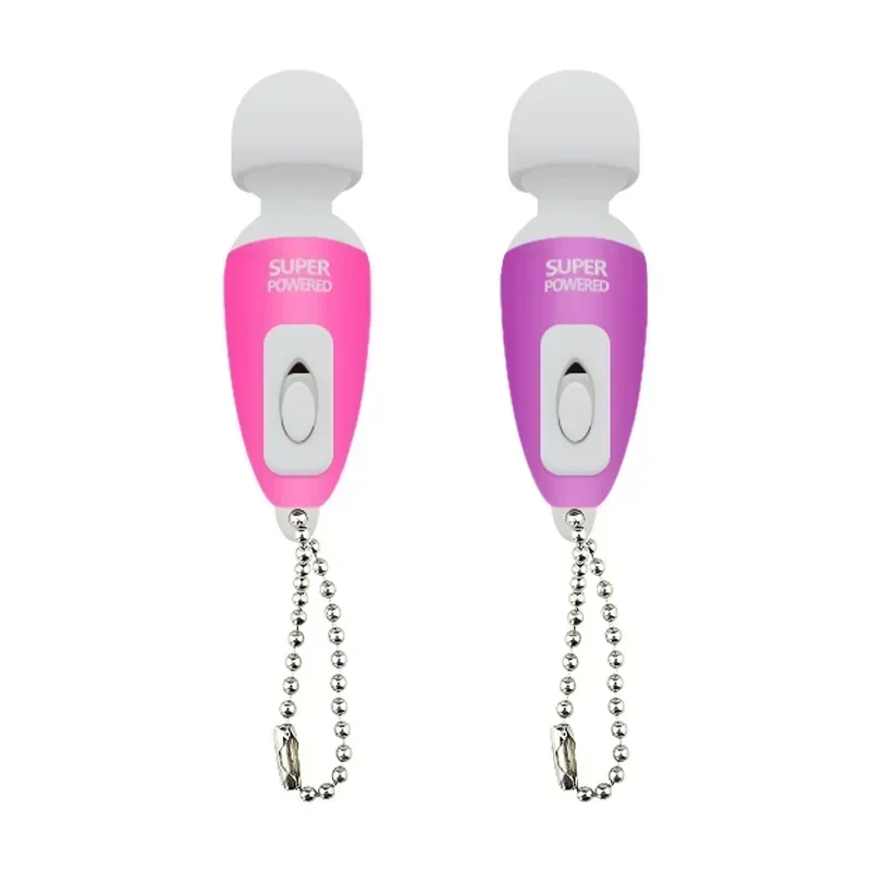 （pink）Portable Mini Massage Tiny Stress Relief Electronic Key-Chain Ring Full Body Massager Bath Accessories vibrate