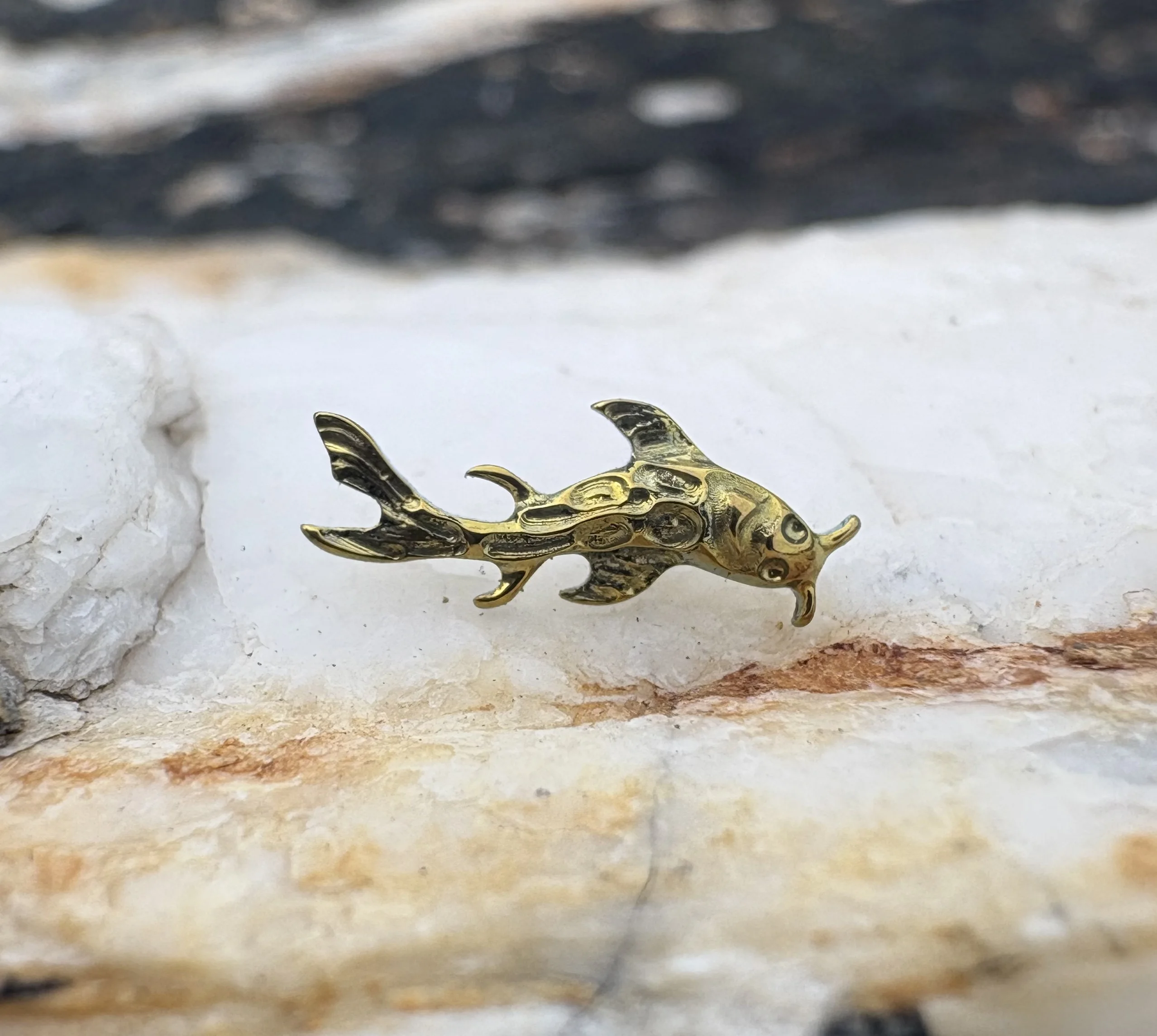 16 جرام زرع الصف التيتانيوم ASTM F136 موضوع داخلي شكل الأسماك الأذن Labret الغضروف اللولب أقراط للأذن ثقب مجوهرات للجسم