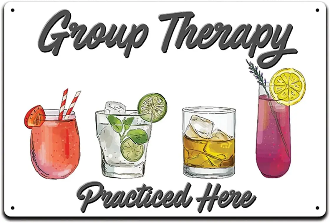 JP's Parcels Tin Signs Man Cave Decor-These Cocktail Bar Signs Have A Retro, Rustic, and Vintage Look 12 x 8 in. Group Ther sign