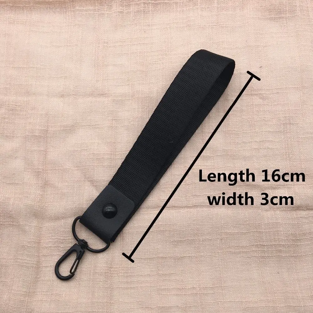 Solid Color Keychain Hang Badge Holder Lanyards Wrist Band Mobile Phone Straps Key Rope