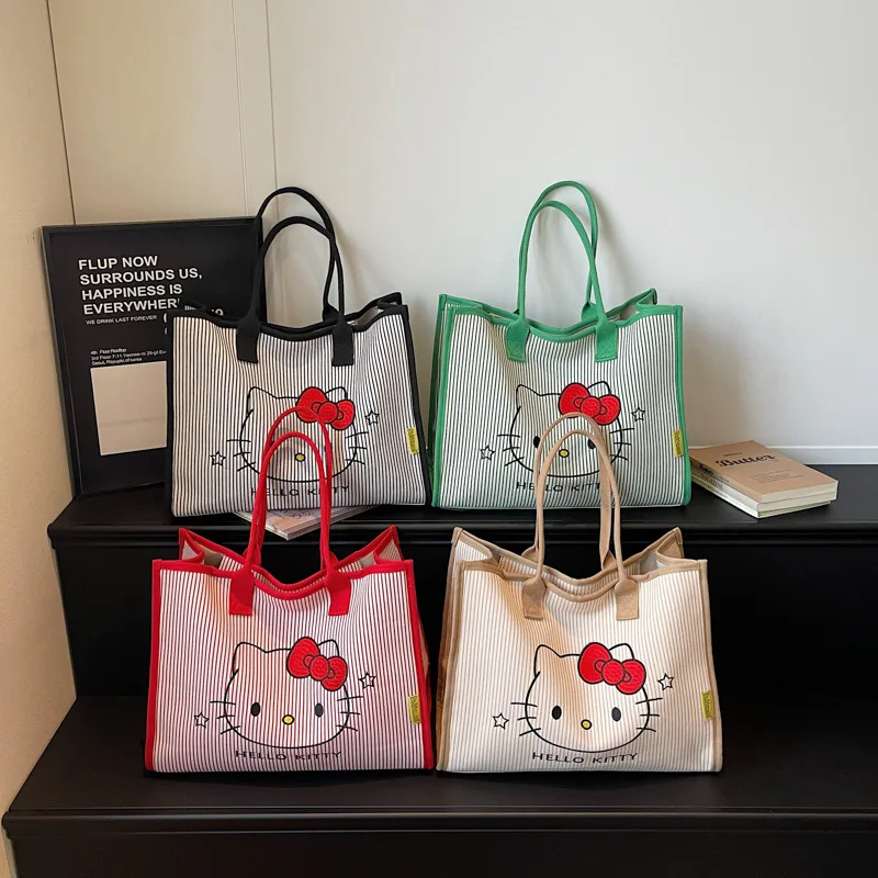 

HelloKitty New Women's Shoulder Bag Fashion High Quality Women's Handbag Cartoon Large Capacity Multi Functional Shopping Bag