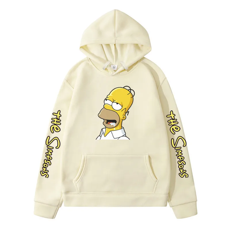 New The Simpsons Hoodie Anime Neighborhood Men\'s Outdoor Casual Long-sleeved Sweater Fashionable Personalized Hooded Sweatshirt