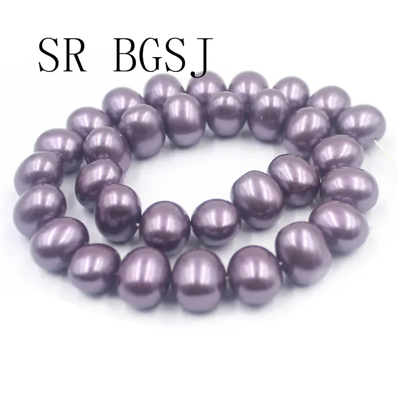 15x12mm 4 Colors Natural Feeform  Egg Shape Shell Immitation Pearl Jewelry DIY Loose Beads Strand 15