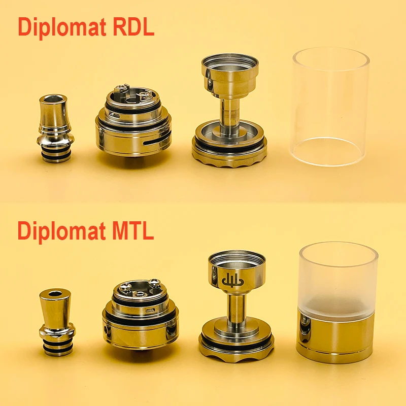 Stainless steel mirror-polished assembly Diplomat RDL/MTL with three different chambers