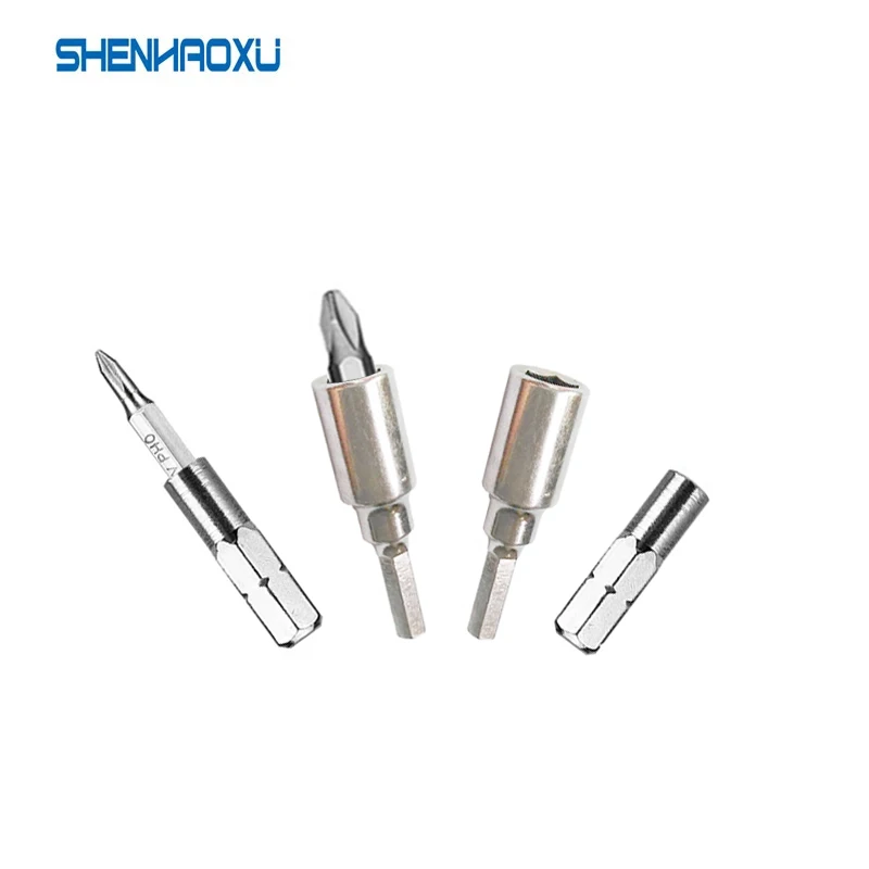 4mm Adapter 6.35mm 1/4” Adapter 5~9Pcs CR-V precision Bits Set screwdriver Repair Mobile Phone Camera Computer Holder Hex Shank