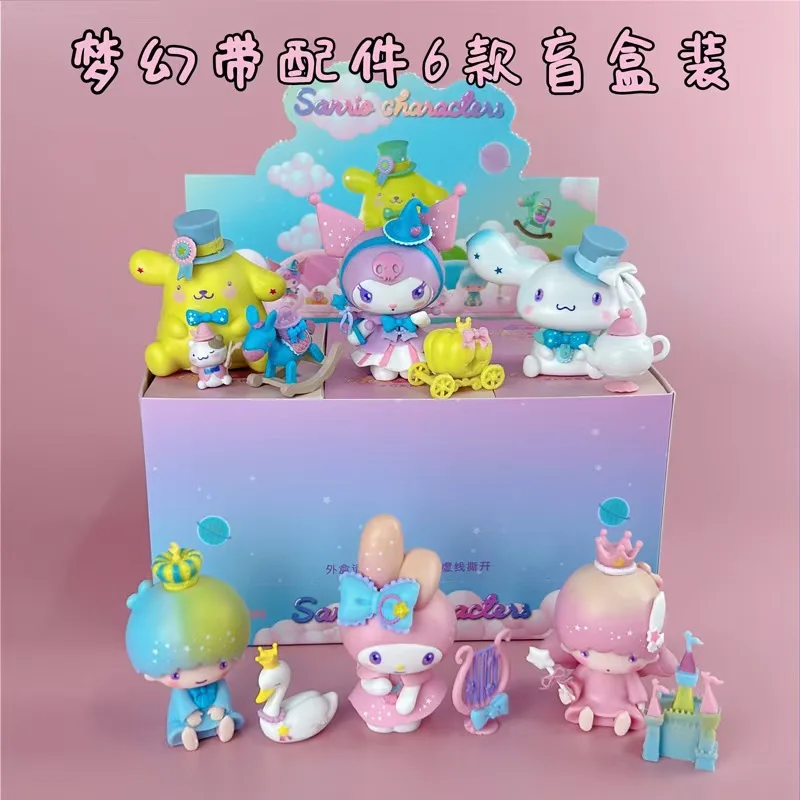 

Dream Series Handmade Blind Box Co branded Melody Kuromi Doll Jade Guigou Big Ear Dog Ornament Girl