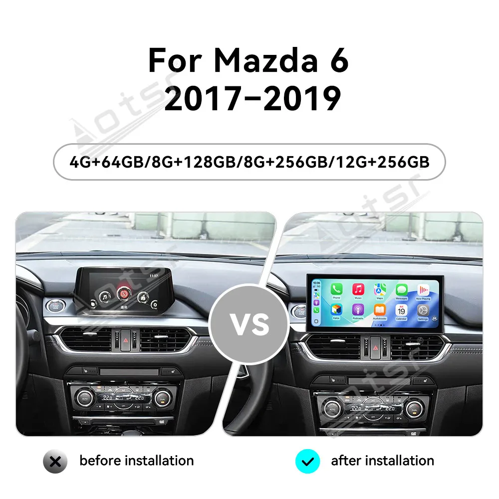 Upgraded 15.8 Inch Clear Screen For Mazda 6 2017-2019 Android 15 Multimedia Radio Android Auto GPS Navi Stereo Head Unit