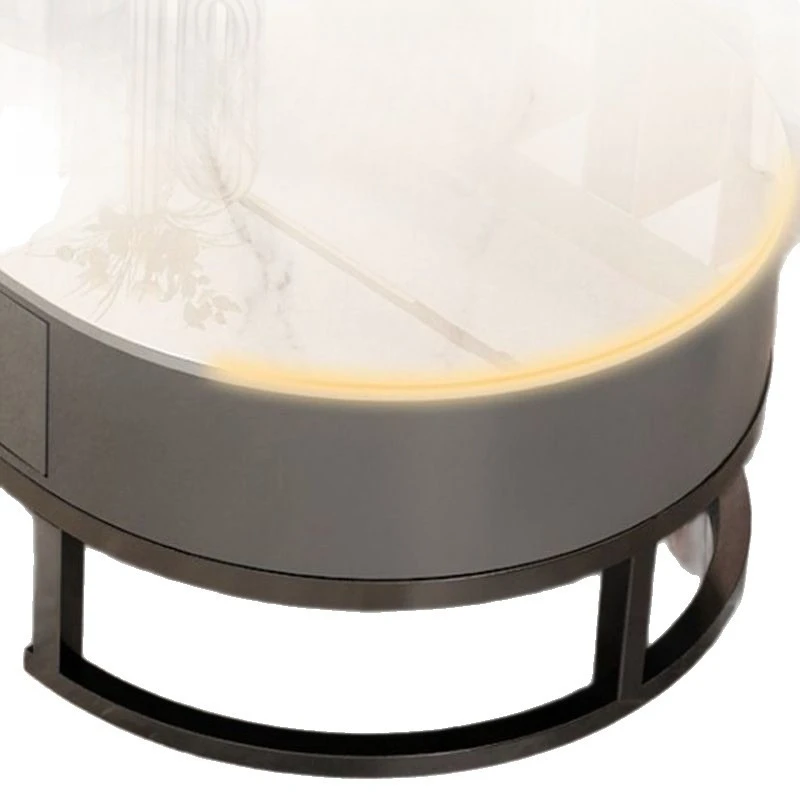 

Thickened bright rock slab coffee table, living room for home use, light luxury modern tea table