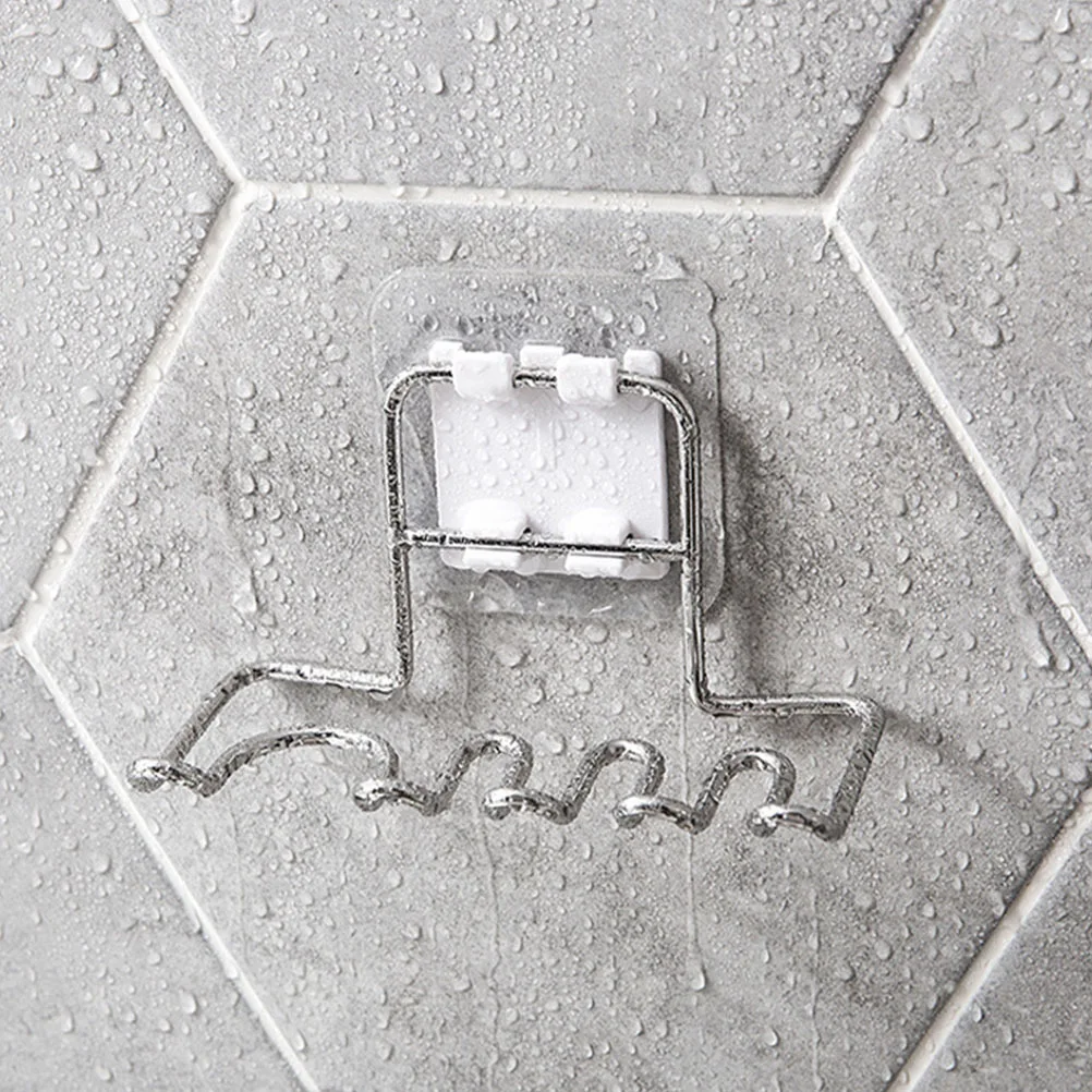 

Stainless Steel Toothpaste Holder Wall Mounted Bathroom Organizer No Punch Needed Adhesive Easy Install For Toothbrush