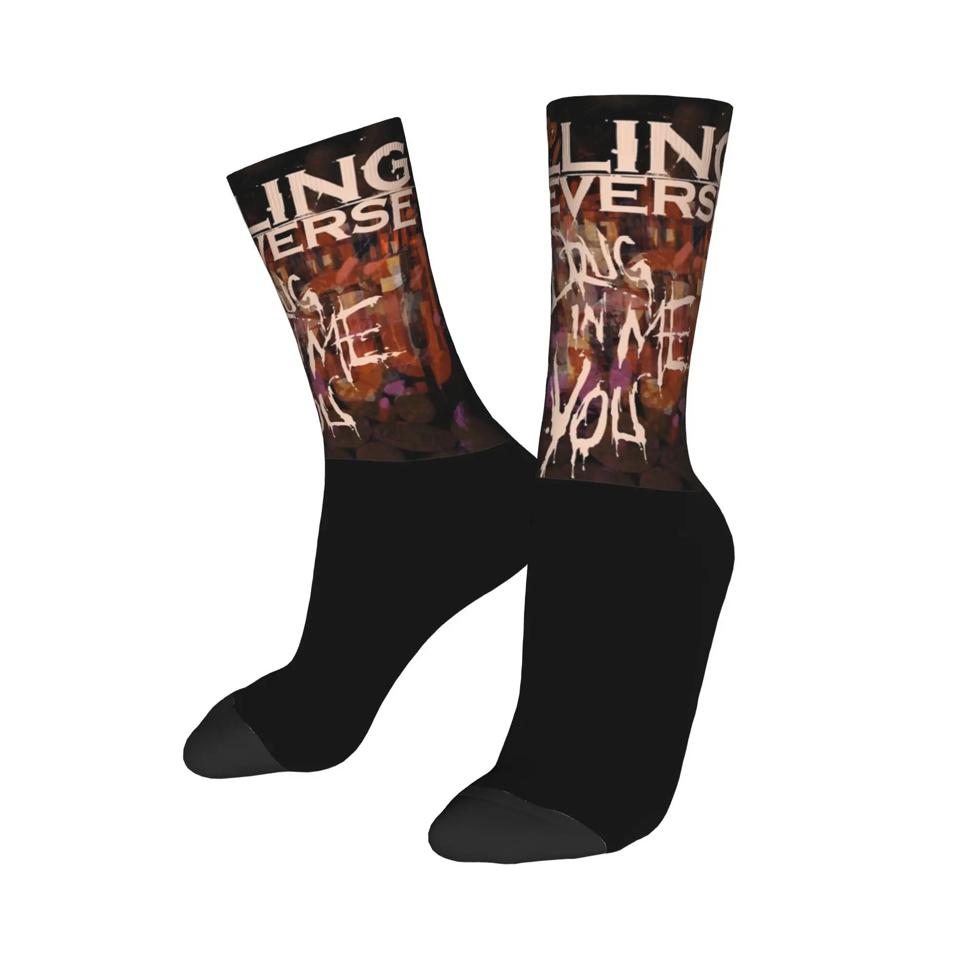 Falling In Reverse World Tour Rock Band Socks Merch For Men Women Pop Punk Warm Socks Soft Stocking