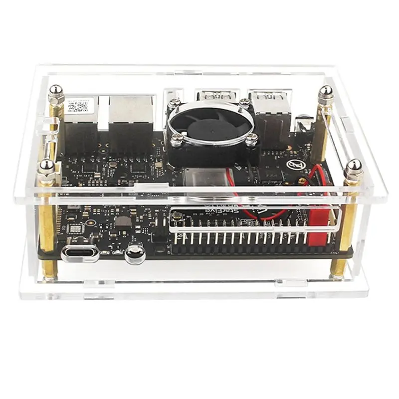 Acrylic Case For Visionfive 2 Development Board Development Board Box Transparent Case With Cooling Fan Heatsink Kit Durable