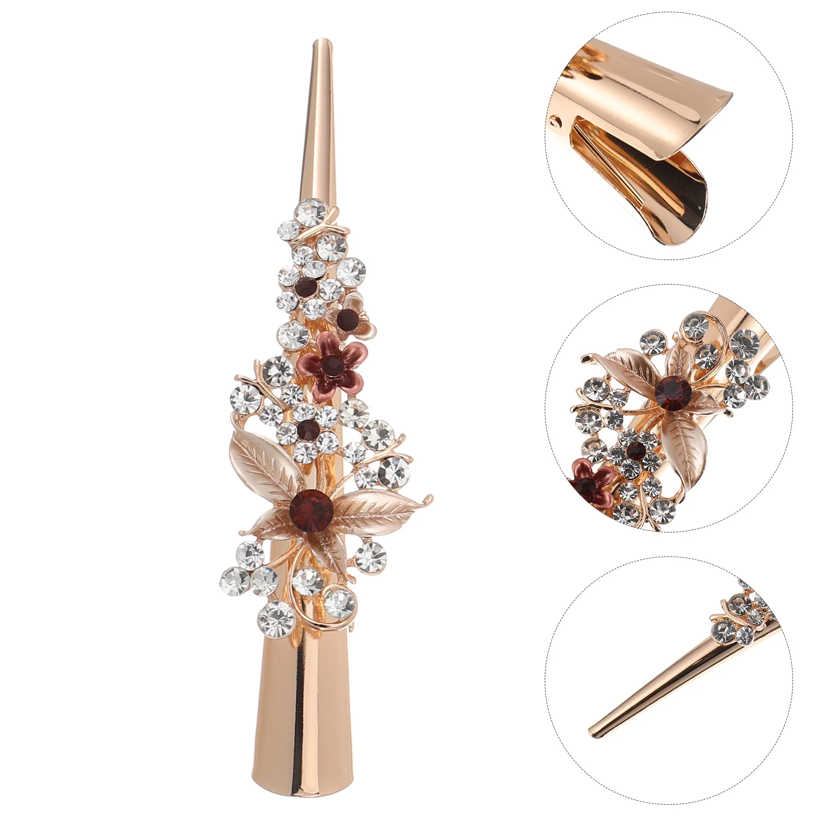 

Hair Clips for Girls Decorative Pins Women Hairpin Accessories The Flowers Bride Barrette Metal Rhinestone Bobby Miss