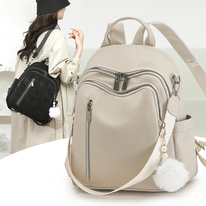 Large Capacity PU Leather Convertible Backpack, High quality Women's Tote Shoulder Handbag Purse, 3 Ways Carry for Travel Work