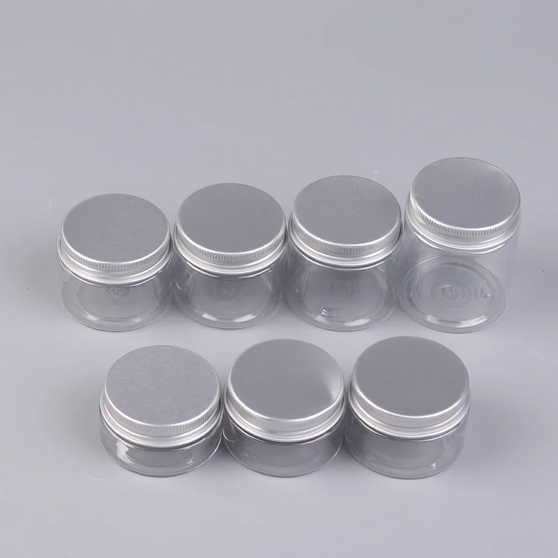 Empty Plastic Cosmetic Makeup Jar Pots Transparent Sample Bottles Eyeshadow Cream Lip Balm Container