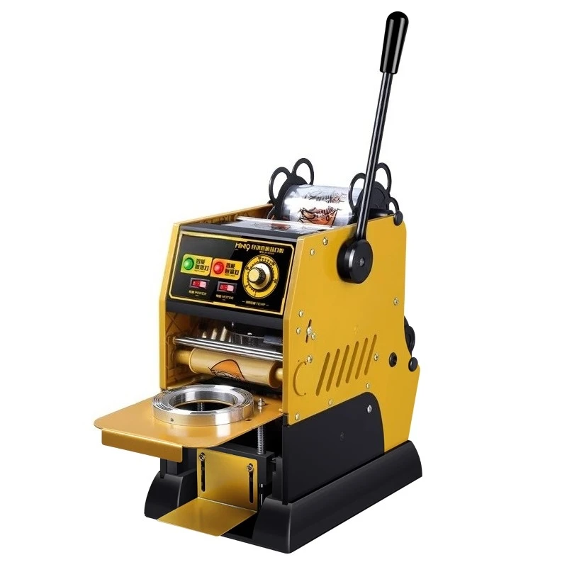 220V Manual Paper/Plastic Sealing Cup Sealer Automatic Film Rolling Cup Sealing Machine Commercial Coffee/Juice/Milk Tea Shop