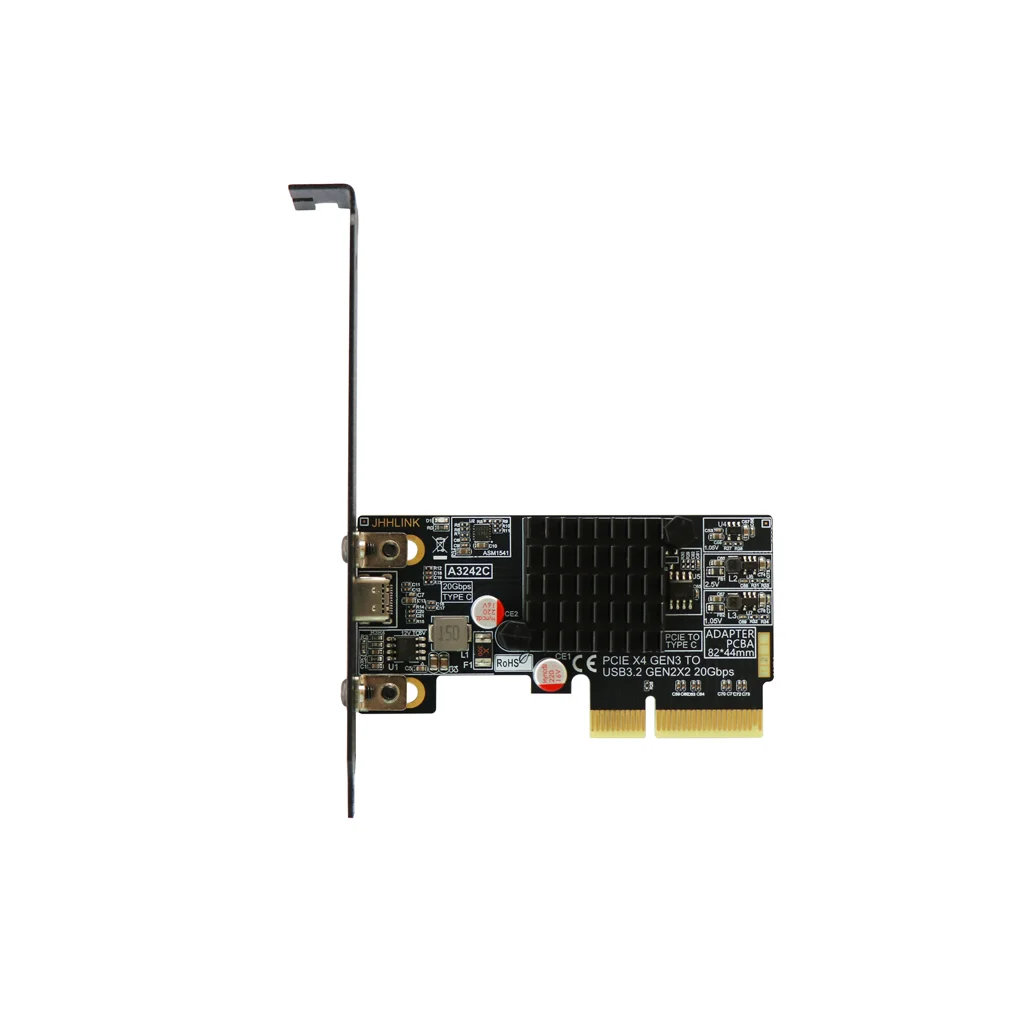PCIe 3.0 X4 auf USB 3.2 Gen2x2 Typ-C-Erweiterungskarte, 20 Gbit/s-Adapter für externe NVMe-SSDs, kompatibel mit ATX- und SFF-Gehäusen. – Detail 16