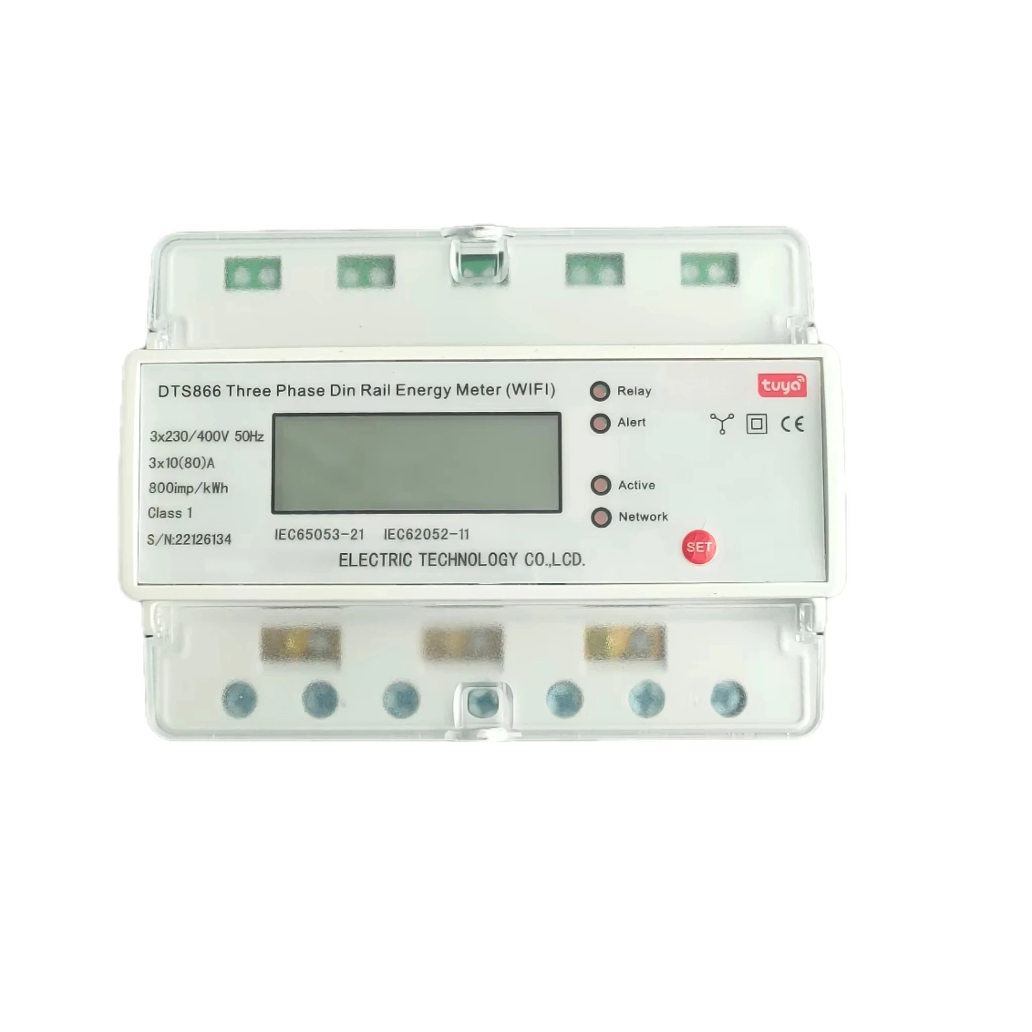 

TUYA WIFI Electricity Meter Wireless Three Phase Din Rail Energy Meter Wifi Smart Meter with Remote Control Power on off