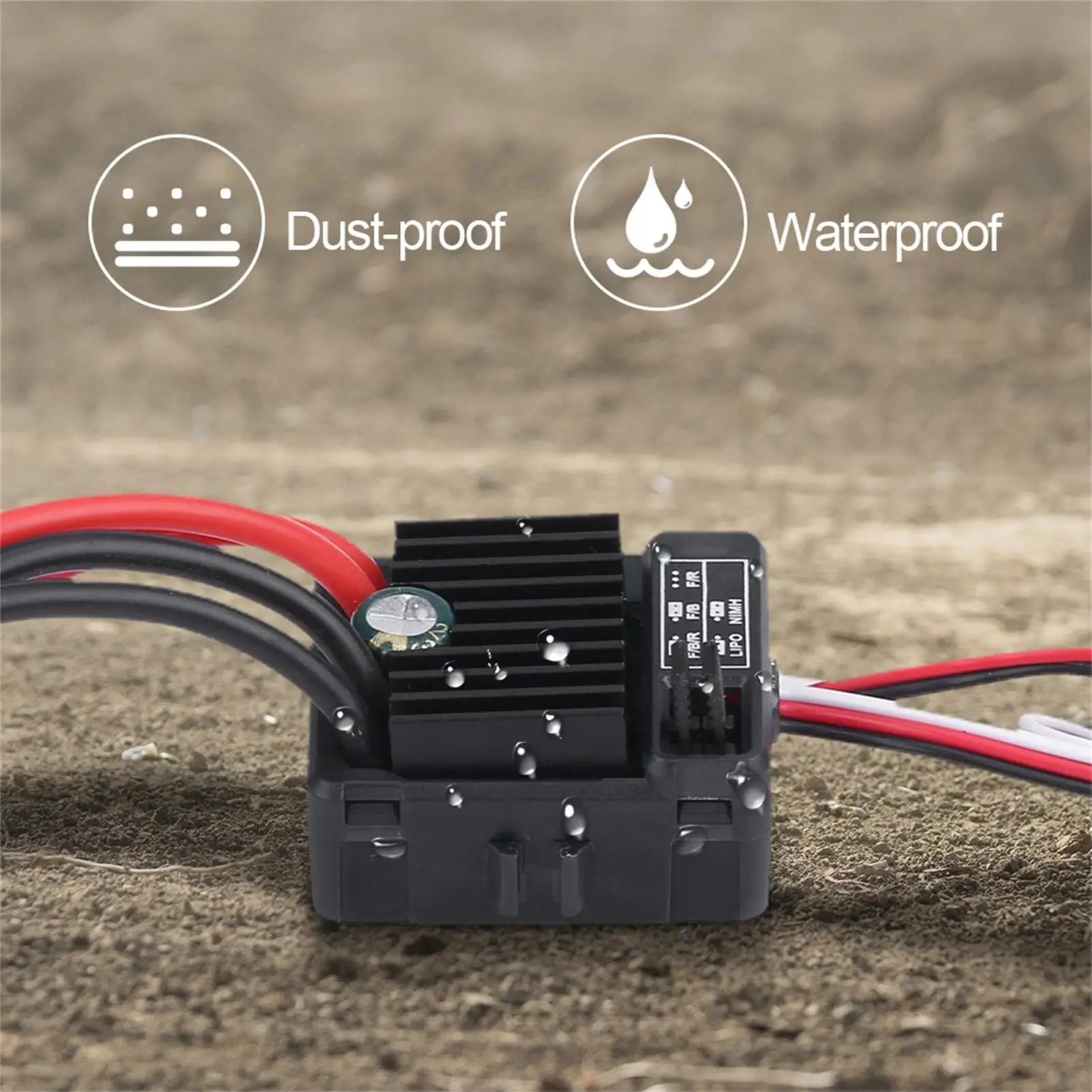 60A ESC RC Car ESC RC Car ESC spazzolato impermeabile spazzolato 1060 60A ESC per Monster Touring RC Car Truggy 1/10 RC Car ESC