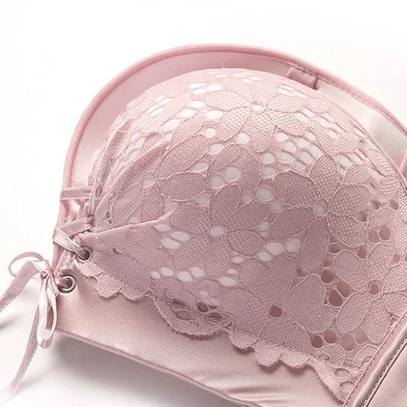 Women Bra Wire Free Sexy Push Up Invisible Bras Dress Wedding Dress Invisible Underwear Female Lace Brassiere Strapless B Cup