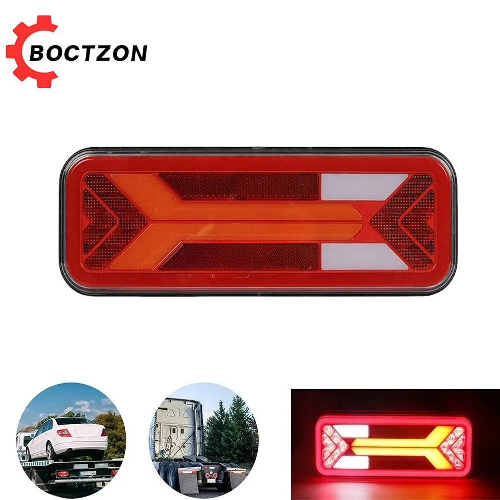 

12V 24V LED Combination Rear Tail Light Turn Signal Brake Reverse Fog Lamp Reflector Waterproof Trailer Truck Caravan Vans Lorry