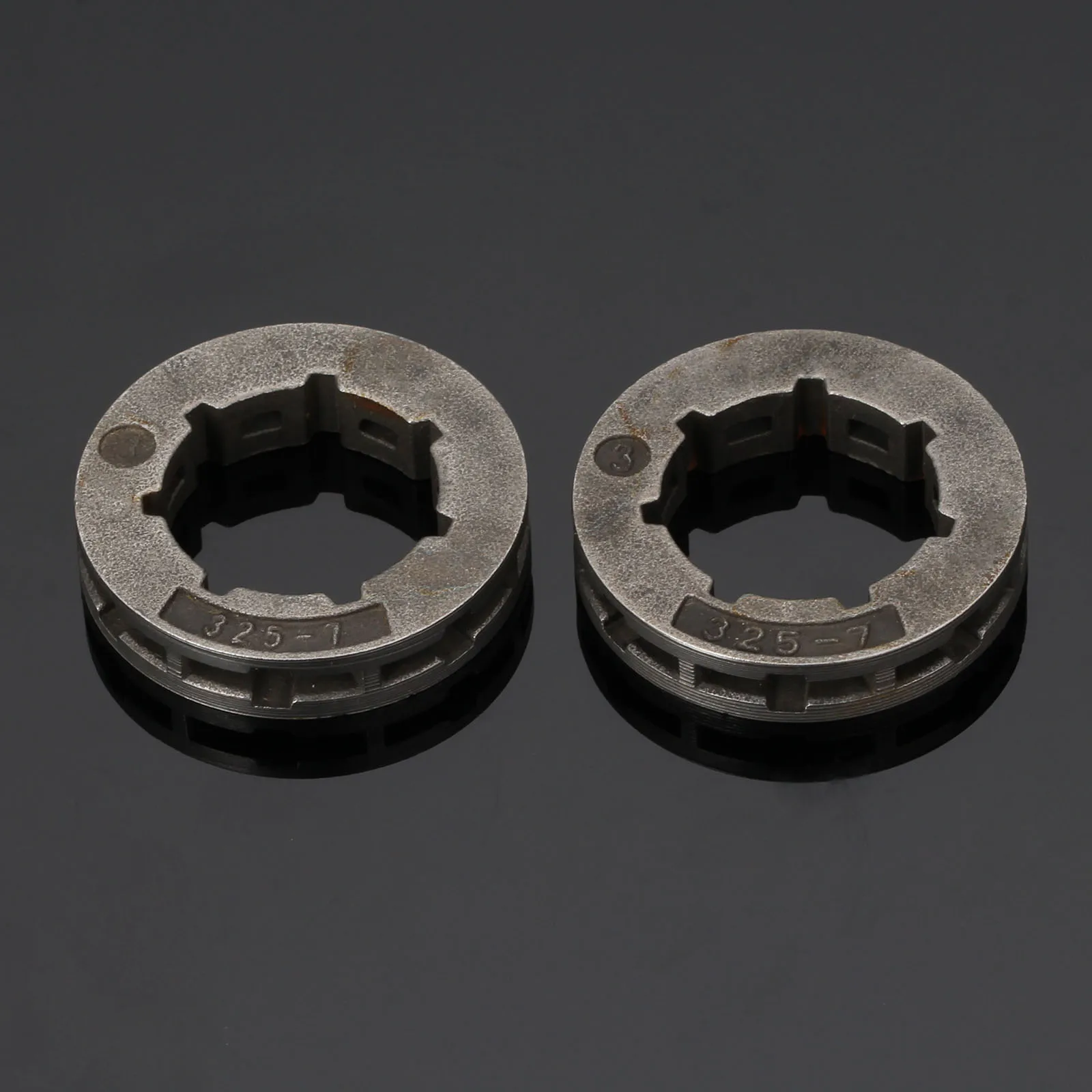 2x .325-7T Metalen Kettingzaag Sprocketvelgsegmenten Power Mate Voor Kettingzaag Vervanging 45cc/52cc/4500/5200 Kettingzaag onderdeel