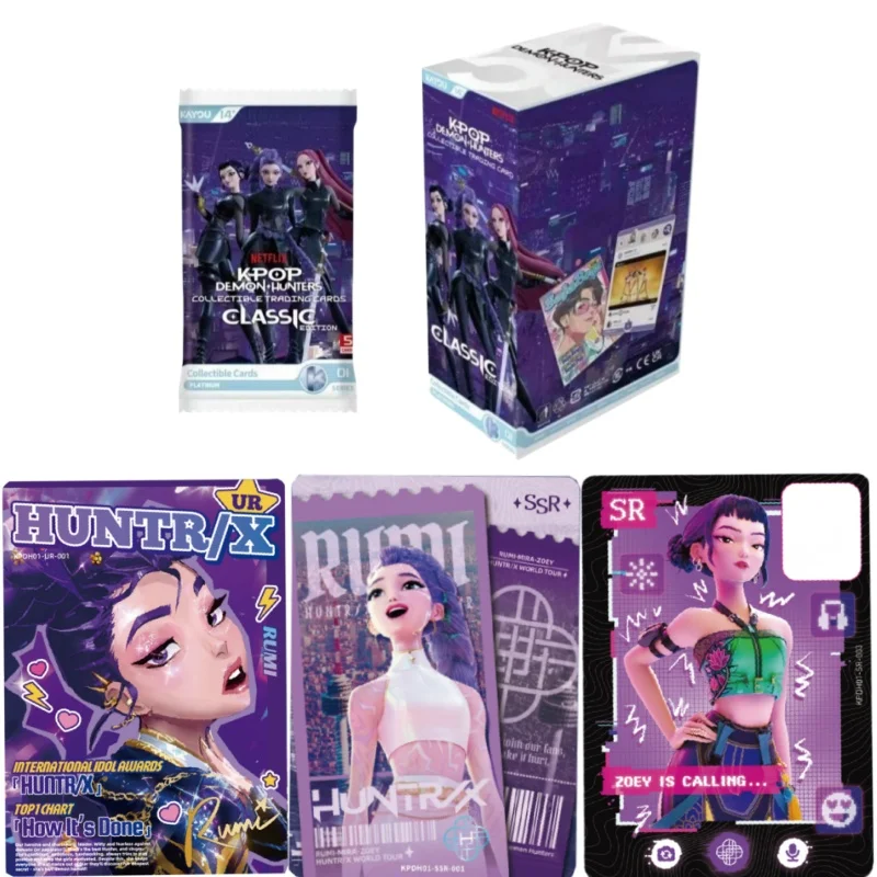 KAYOU Genuine KPop Demon Hunters Card Classic Bag Idol World Tour Anime Character Collection Card Toy Gift