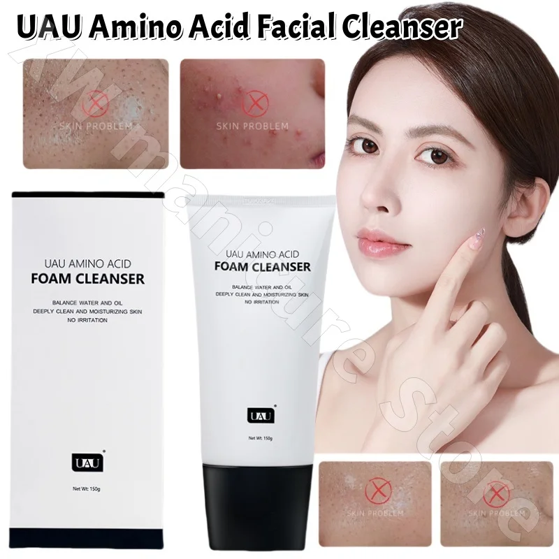 

Thailand UAU Amino Acid Facial Cleanser Gentle Deep Cleaning Makeup Remover Oil Control Refreshing Men and Women 150g