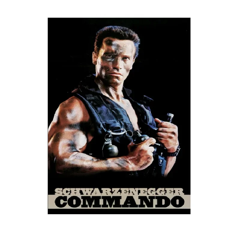 Commando Arnold Schwarzenegger Classic 1985 Movie Print Art Canvas Poster For Living Room Decor Home Wall Picture