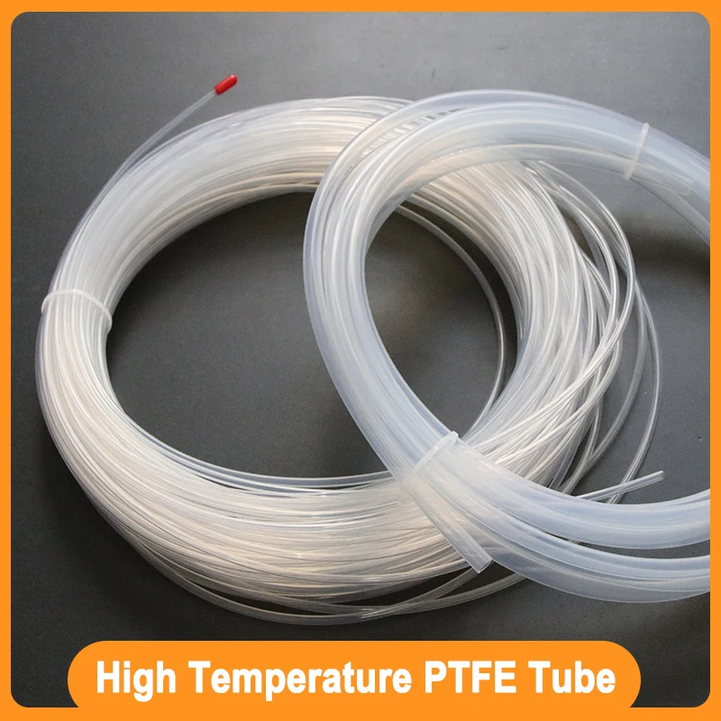 

1 ~ 10 м высокотемпературная трубка из ПТФЭ, прозрачная 1/2/3/4/5/6/7/8/9/10 мм, изолированный FEP экструдер, J-образная головка, жесткая труба, соединительные детали для 3D-принтера