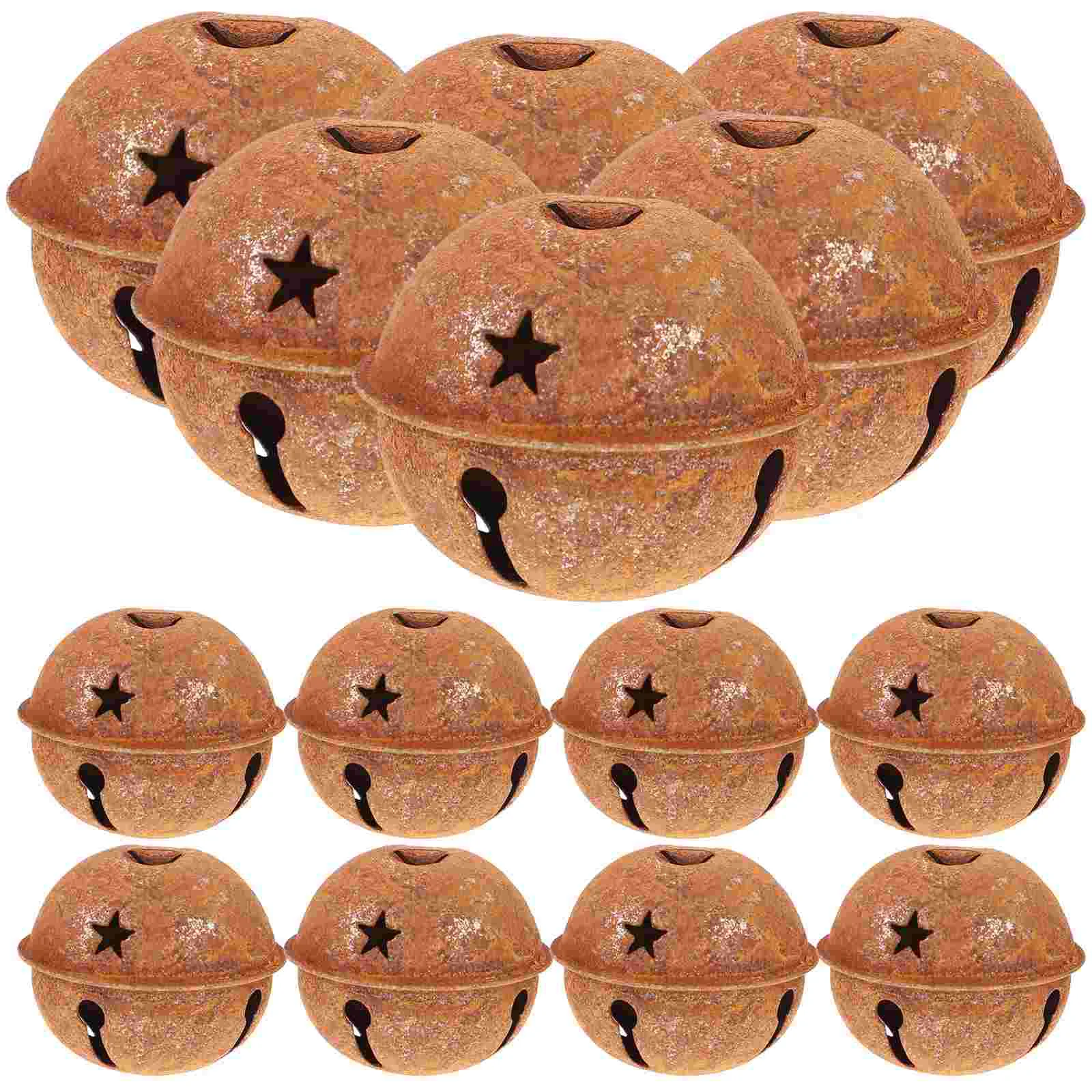 

24 Pcs DIY Bell Country Christmas Decorations Rusty Jingle Bells Rusted Craft