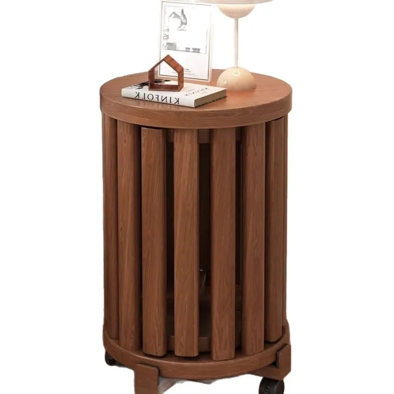 

Solid wood stool, household stackable bench storage combination high round stool stacked stool