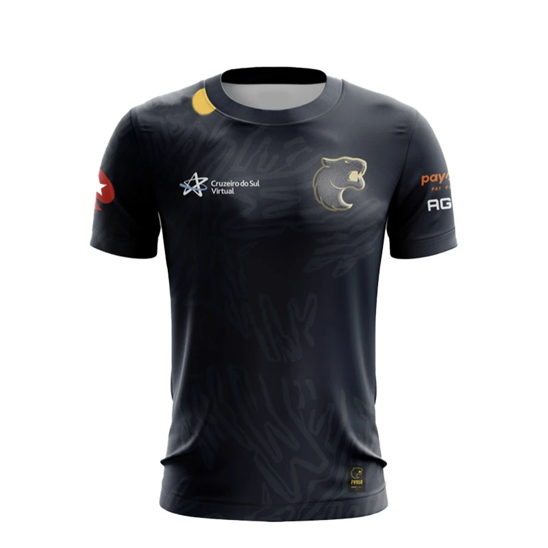 

Brazil FURIA Black Panther 2024 esports CS2 player short sleeved men's and women's T-shirt FalleN