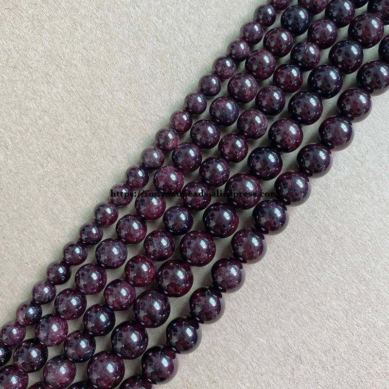 Natural Stone B Quality Dark Red Garnet Round Loose Beads 15\