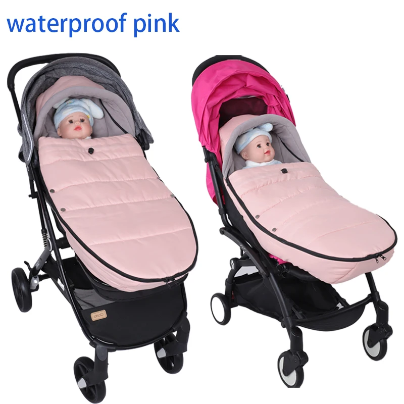 Carrinho de bebê footmuff universal apto para 95% carrinhos inverno meias quentes à prova dwaterproof água algodão saco dormir carrinho de bebê acessórios