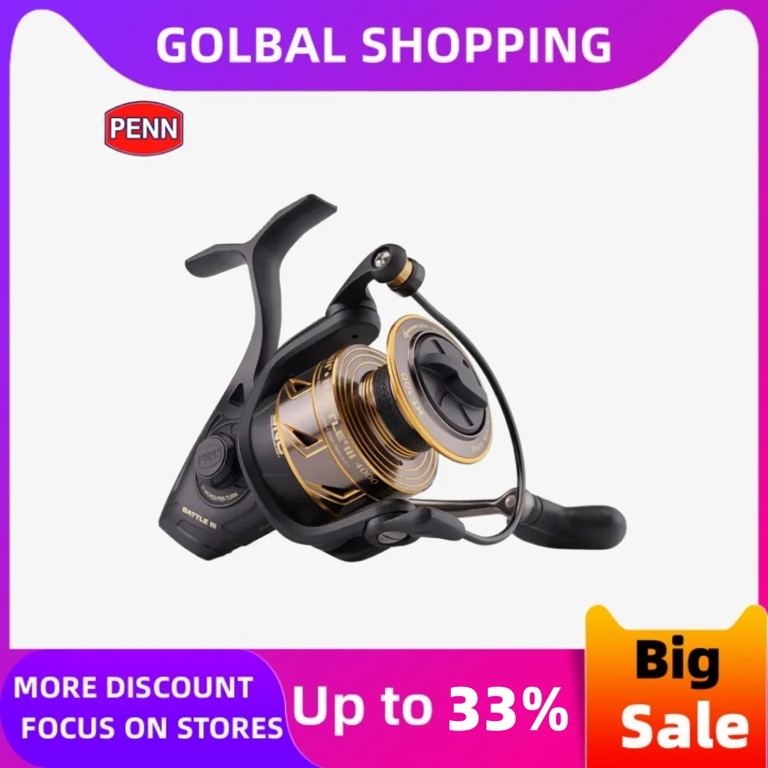 penn BATTLE III BTL III 6000HS 8000 full metal spinning fishing reel 5+1BB Ht-100 Saltwater Fishing Reel MAX Drag 30lb/13.6kg