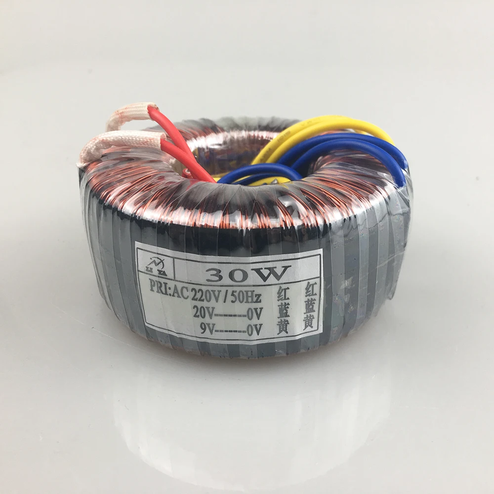 30W toroidal transformer power amplifier transformer 220V to 20V9V audio power supply HIFI accessories