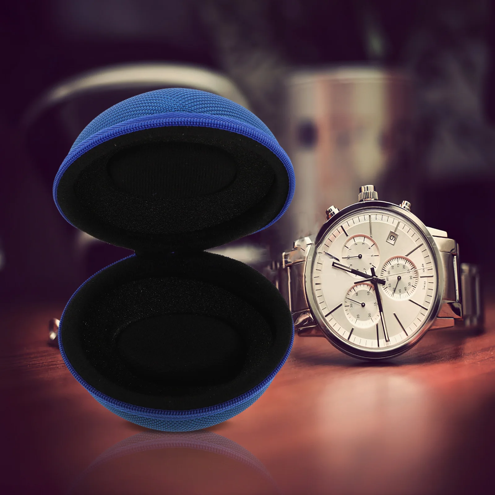 

Watch Box Household Organizer Desktop Case Intelligent Portable Blue Carrier Travel