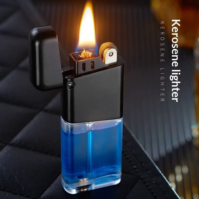 MRHJ-804， Retro, fashionable, visible, grinding wheel, open flame, high aesthetic value, personality, trendy, gift, lighter