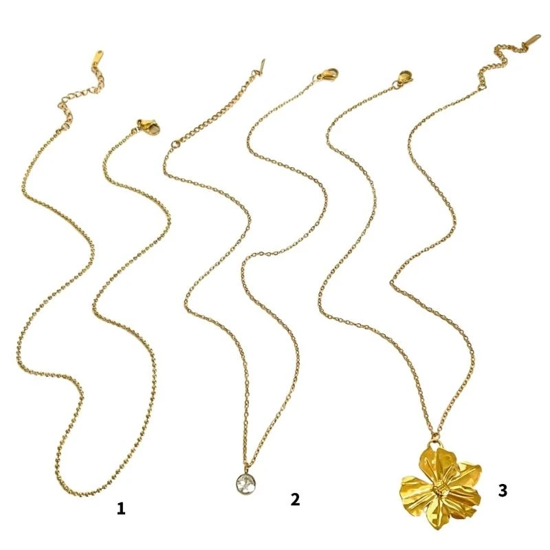 E1PE Bead Chain Necklace Fashionable Pendant Neck Chain for Urban Professionals