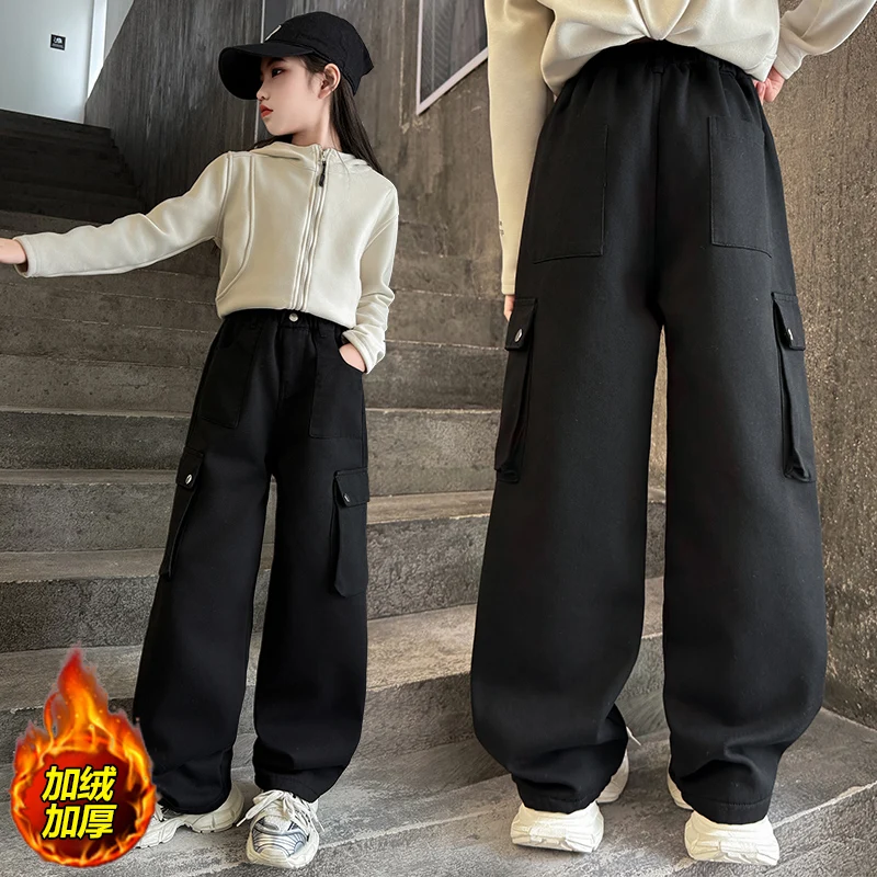 kids-trousers-girls-cargo-pants-plus-baby-outfits-children-wide-leg-pants-school-teenagers-5-7-9-10-11-12-13-years